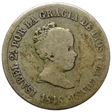 ESPAGNE 2 Reales 1848