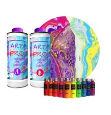 Art Pro RÉSINE Transparente pour Les Artistes 1.6KG + Set PIGMENTS Neon