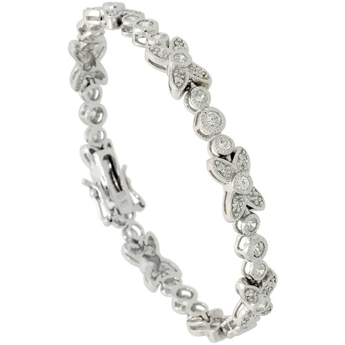 Bracelet tennis papillon - de,