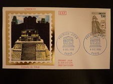 FRANCE PREMIER JOUR FDC YVERT  S 91  LE TEMPLE DE TIKAL   1,90F  PARIS  1986