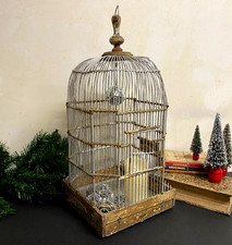 Ancienne Cage à Oiseaux Style Napoléon III - Shabby - pour Décoration