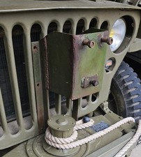 Support roue de secours remorque Jeep Willys Hotchkiss Armée Française