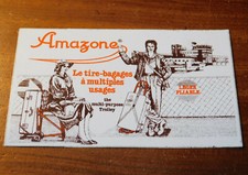 vintage ANCIEN AUTOCOLLANT stickers AMAZONE valise TIRE BAGAGES trolley suitcase