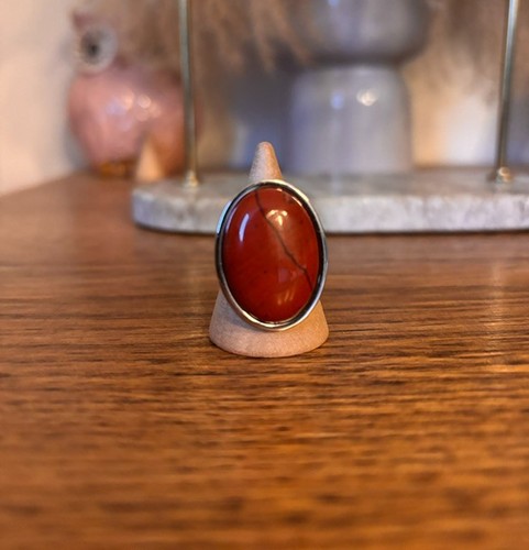 Bague ajustable cornaline - bague,