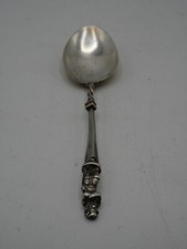 BELLE CUILLERE A MOKA EN ARGENT MASSIF POINCON SANGLIER DECOR NAPOLEON 1 ER