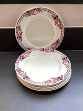 6 assiettes à dessert Céranord Saint Amand décor 661