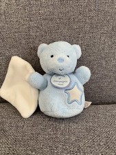 Doudou ours bleu mouchoir