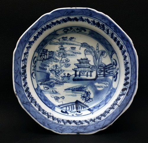 Plate chinese export blue - , of