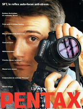publicité Advertising  1022  1990  appareil photo Pentax auto -focus