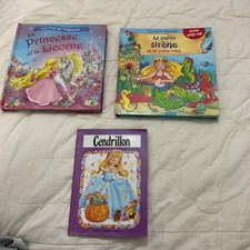 Lot Livre Enfant Pop Up Relief 3D Conte De Fée Princesse Sirène Cendrillon