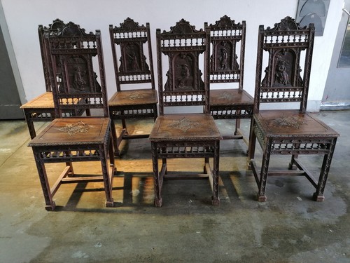 Lot chaises anciennes - 6,