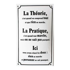 Plaque émaillée humoristique