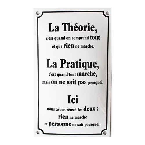 Plaque émaillée humoristique