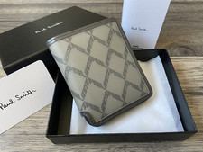 Paul Smith Fermeture Éclair Geo Logo Porte-Cartes Portefeuille Détail Fait En