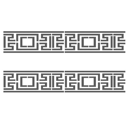 Pochoir bordure côté clé - bordure,