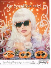 PUBLICITE ADVERTISING 074  1992  SWATCH EYES  collection lunettes