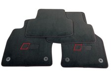 Tapis De Sol Velours Noir Audi RS3 A3 8Y Tissu Rouge Premium OEM