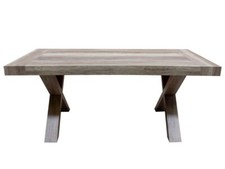 Table Rectangulaire Extensible En Chêne Vieilli Design Moderne Pour Cuisine