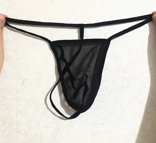 String noir translucide - string,