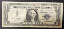 Rare USA Billet de 1 Dollar série 1957 Sceau bleu