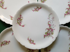 6 petites assiettes  porcelaine de Limoges Jean Pouyat XIXème - Ø : 16 cm