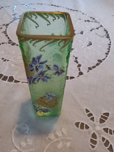 Vase legras aux violettes - vase,