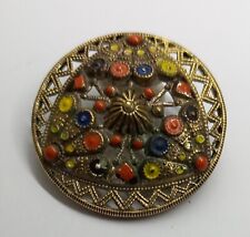 GRAND  BOUTON ART DECO EN METAL AJOURé DIAMETRE 3,6 CM