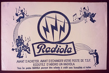 BUVARD - RADIOLA - POSTE T.S.F. - JAZZ ANGES CHANTEUSE - ILLUSTRATEUR  BIEN ROSE