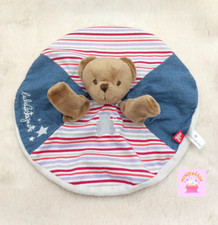 Doudou plat rond ours marron
