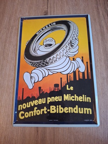 Plaque publicitaire michelin - plaque,