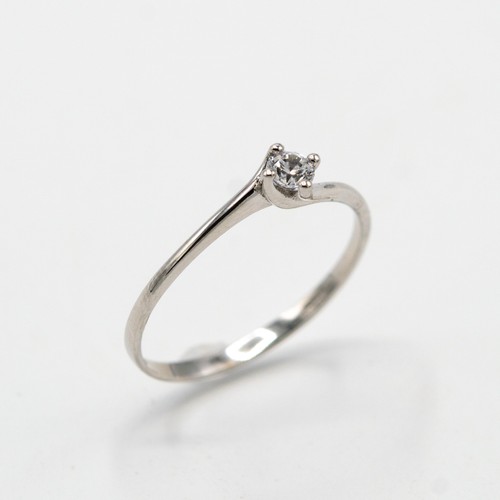 Bague solitaire blanc 18 - solitaire, or