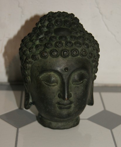 Tête bouddha bronze - tête,
