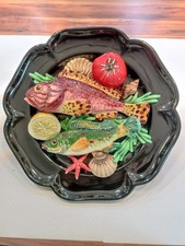 Assiette VALLAURIS trompe l'œil "Bouillabaisse"