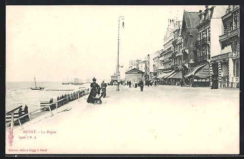 Cpa heyst digue - la,