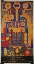 Courtin Pierre Huiles et gouaches Galerie Claude Bernard 1989 Affiche Originale	