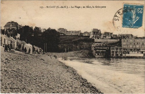 Cpa cast plage - plage,, en