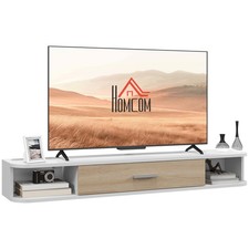HOMCOM Meuble TV 120x26x16cm
