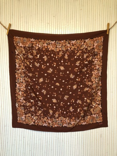 Foulard carré soie vintage - foulard, de