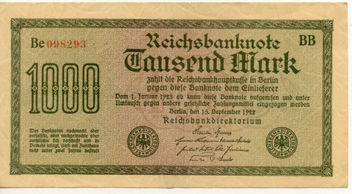 Allemagne germany 1000 - 1000, m