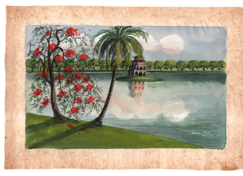 Lam son peinture sur soie - -,