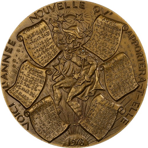 France médaille calendrier - france,, médaille,
