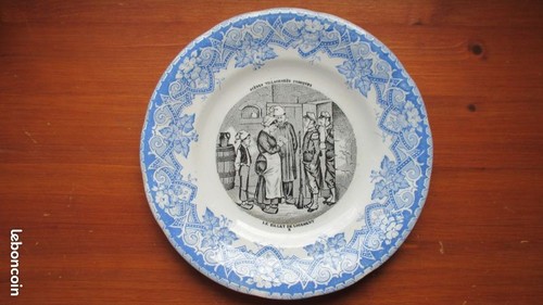 Assiette lunéville scènes - assiette,