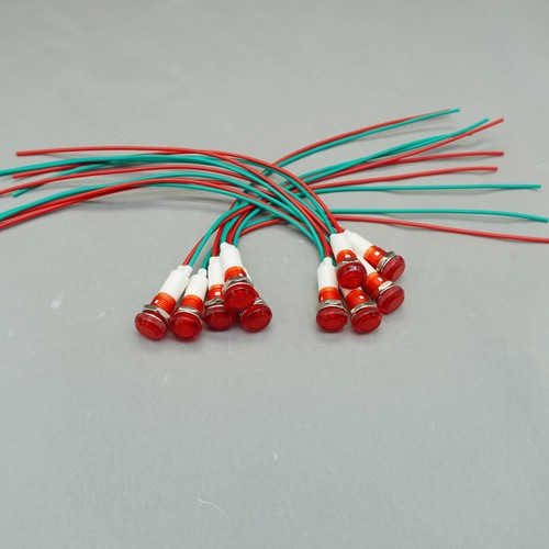 10pcs 12v 10mm - 12v, red