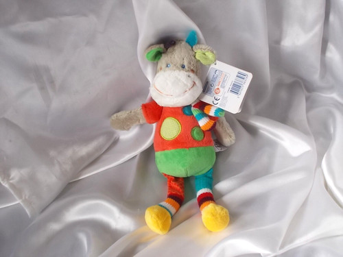Doudou vache orange - ,, vert
