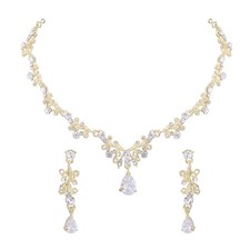  Accessoires Mariage Ensemble Collier Et Boucle D'oreille Bijoux Pour Femmes
