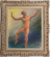 HENRI LAFFITE (1885-1977) ELEVE DE RODIN - NU MASCULIN VERS 1920 (606)