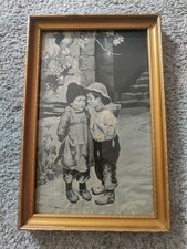 ANCIEN TABLEAU TISSE RUBAN DE SOIE NEYRET FRERES ST ETIENNE 