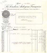 1933 LA SOUDURE AUTOGENE