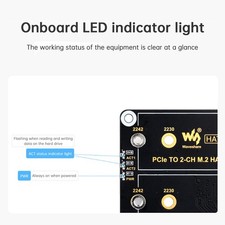 Carte adaptateur Raspberry Pi 5 PCIe vers double canal M.2 Pi5 Protocole Nvme'