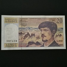 BILLET 20 FRANCS DEBUSSY 1993